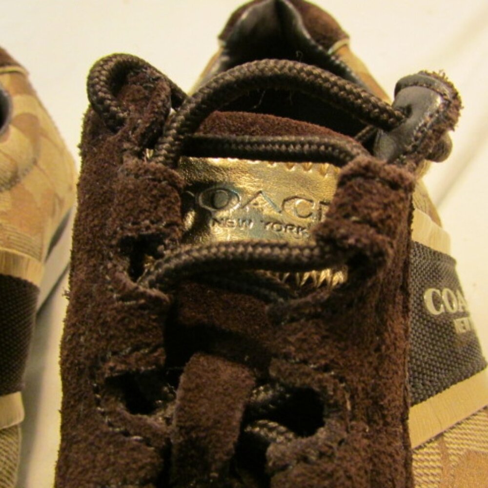 Coach Remonna Brown & Tan Signature Canvas Fashion Sneakers - Picture 10 of 15